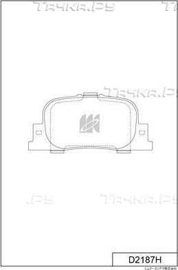 Тормозные колодки MK Kashiyama задние для Lexus IS II 2005-2015. Артикул D2187H