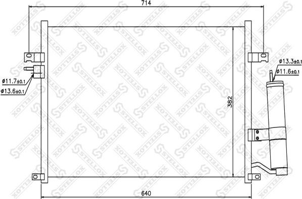 Радиатор кондиционера (конденсатор) Stellox. Артикул 10-45045-SX
