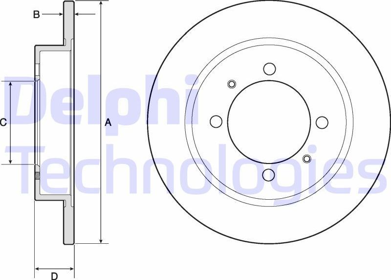 Тормозной диск Delphi. Артикул BG3203