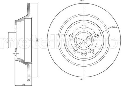 Тормозной диск Metelli. Артикул 23-1202C