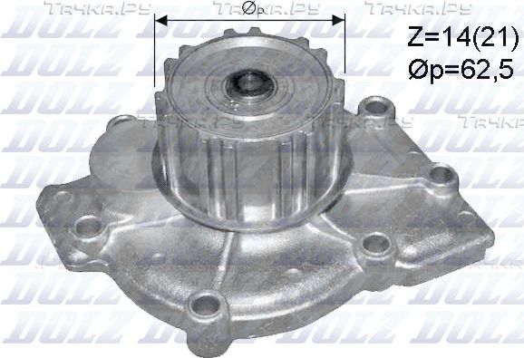 Помпа (водяной насос) Dolz для Volvo S90 I 1997-1998. Артикул R299
