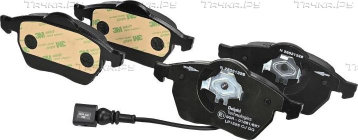 Тормозные колодки Delphi (Low-Metallic) передние для Skoda Octavia Tour 1997-2010. Артикул LP1525
