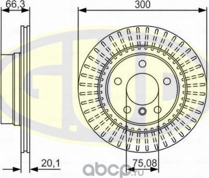 Тормозной диск G.U.D.. Артикул GDB120237