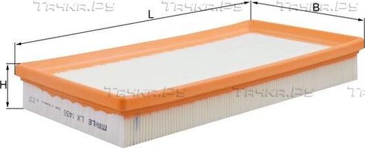 Воздушный фильтр Mahle для Volkswagen Golf V 2003-2006. Артикул LX 1455