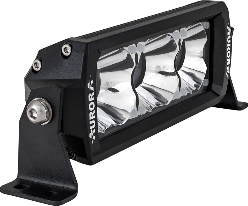 Светодиодная фара дальнего света Aurora 152 мм 45W с RGB подсветкой. Артикул ALO-D6T-6-P23Q