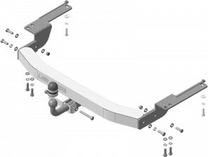 Фаркоп Мотодор для Lexus GX 460 до рестайлинга 2009-2013 с нержавеющей накладкой. Артикул 92523-AN