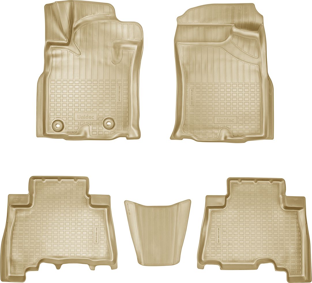 Коврики 3D Норпласт для салона Toyota Land Cruiser Prado 150 5 мест рестайлинг 2013-2017 БЕЖЕВЫЕ. Артикул NPA11-C88-488-B