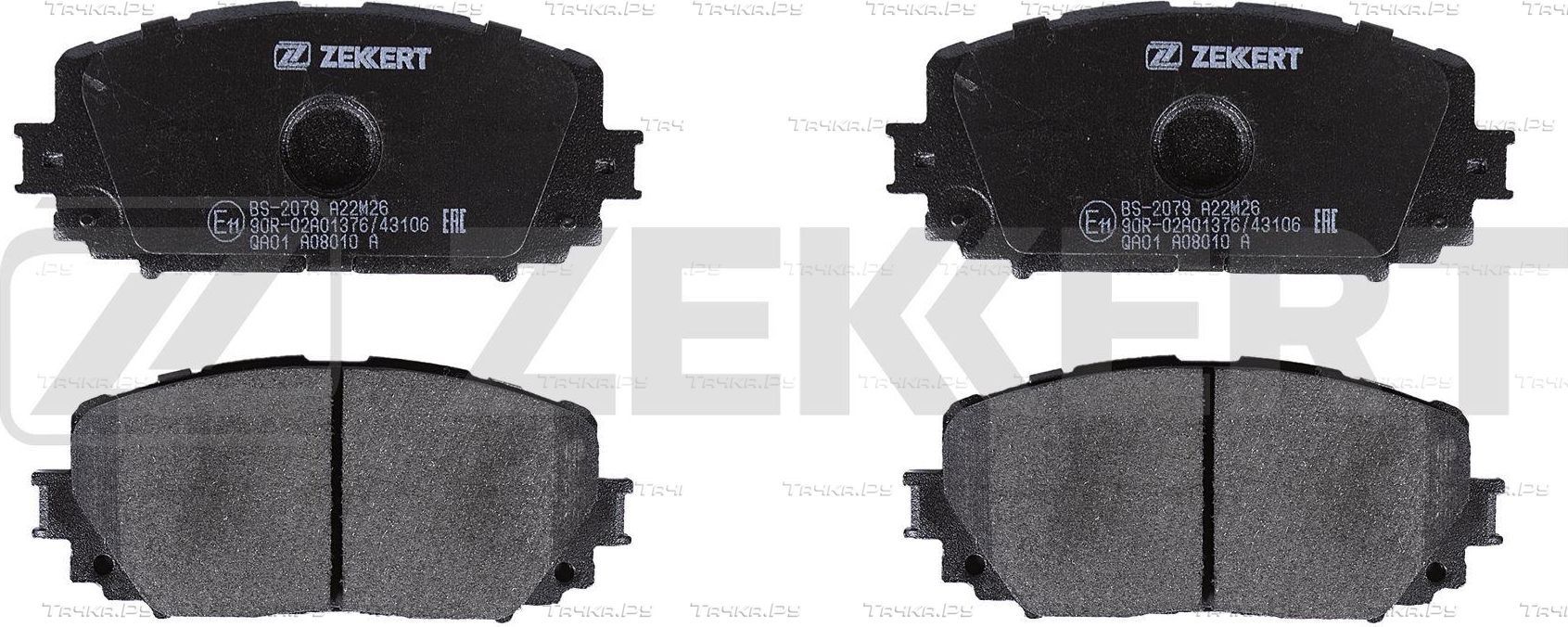 Тормозные колодки Zekkert передние для Toyota Ractis I 2005-2010. Артикул BS-2079