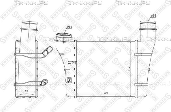 Интеркулер Stellox (алюминий) для Audi A4 II (B6) 2000-2004. Артикул 10-40101-SX