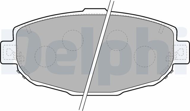 Тормозные колодки Delphi (Low-Metallic). Артикул LP1661