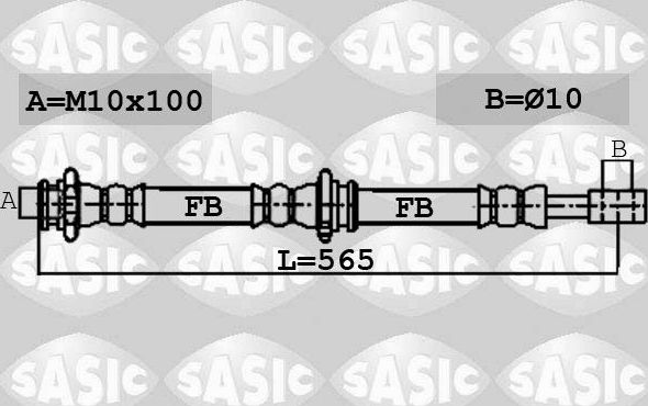Тормозной шланг Sasic. Артикул 6606157