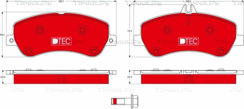 Тормозные колодки TRW DTEC COTEC. Артикул GDB1798DTE