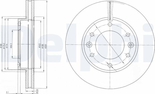 Тормозной диск Delphi. Артикул BG4137