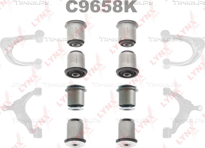Сайлентблок переднего рычага подвески LYNXauto KIT для Lexus GX II 2010-2026. Артикул C9658K