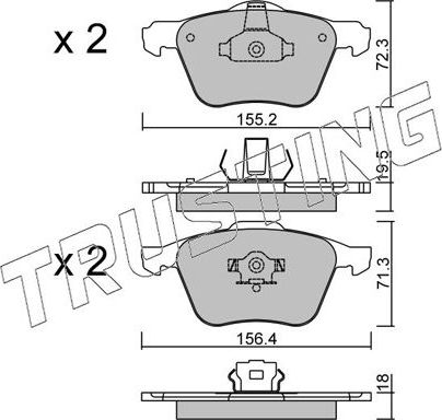 Тормозные колодки Trusting. Артикул 850.0