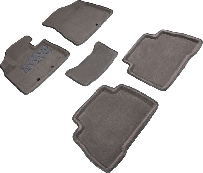 Коврики Seintex 3D ворсовые для салона Kia Sorento II рестайлинг 2012-2026 Серые. Артикул 84726