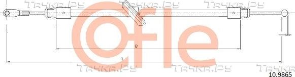 Трос ручника (тросик ручного тормоза) Cofle. Артикул 10.9865