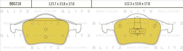 Колодки тормозные VOLVO S60/S70/S80/XC70 98- задн. (Blitz). Артикул BB0218