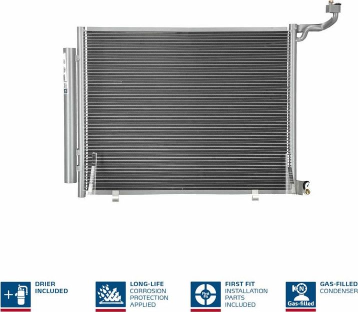 Радиатор кондиционера (конденсатор) Nissens (алюминий). Артикул 941094