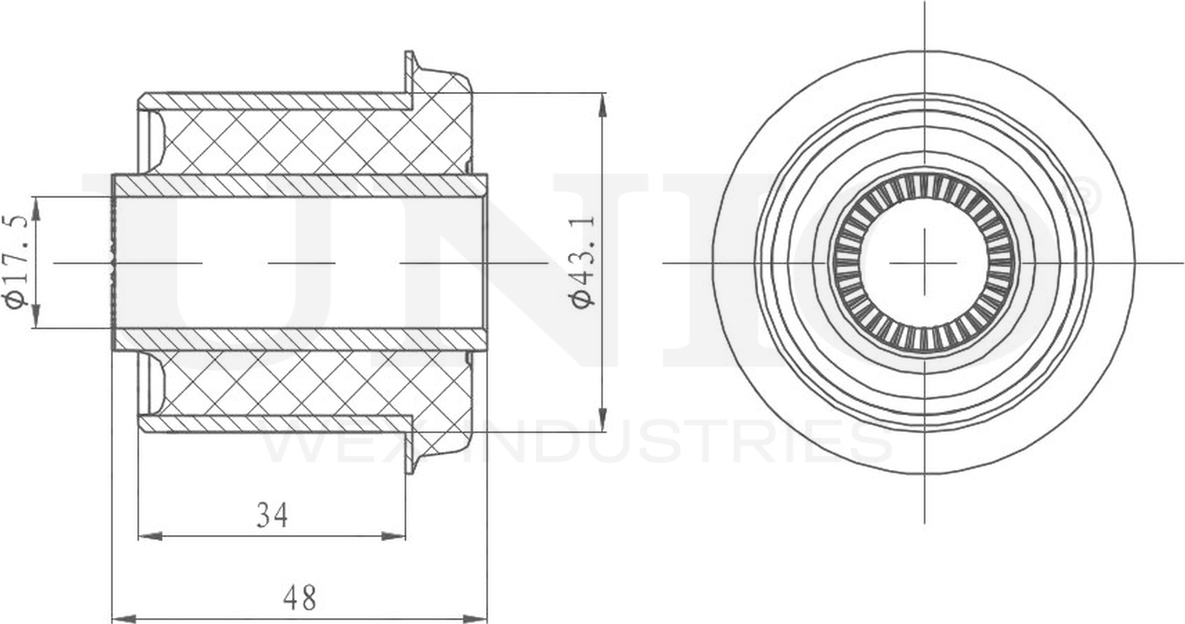 Сайлентблок рычага подвески (Unio). Артикул RMP-20152