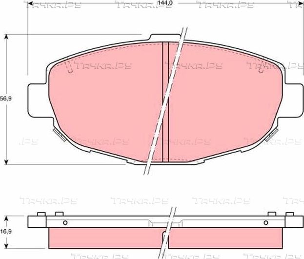 Тормозные колодки TRW. Артикул GDB1184