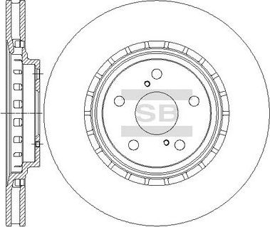 Тормозной диск Sangsin Hi-Q. Артикул SD4034