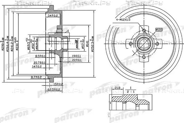 Тормозной барабан Patron. Артикул PDR1192