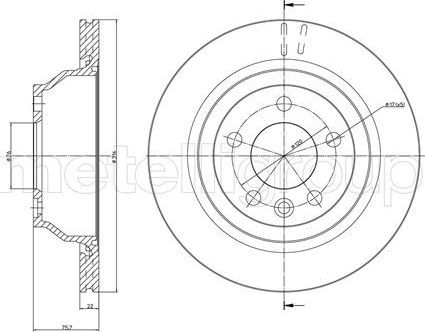 Тормозной диск Trusting задний для Volkswagen Multivan T5 2003-2015. Артикул DF1156