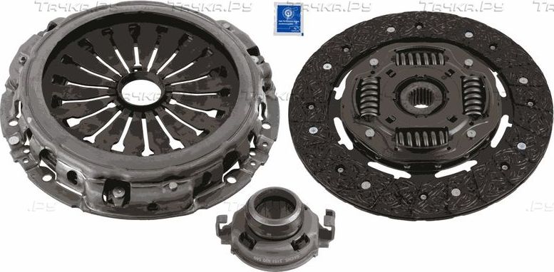 Сцепление (комплект) SACHS для Peugeot Boxer II (244) 2002-2006. Артикул 3000 951 557