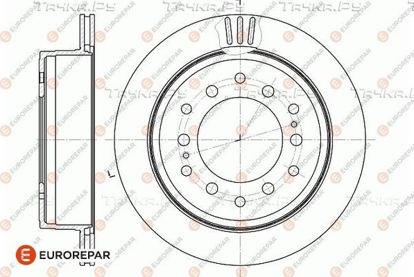 Тормозной диск Eurorepar. Артикул 1667852880
