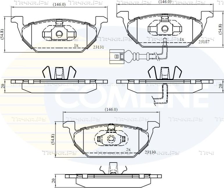 Тормозные колодки Comline Comline передние для SEAT Ibiza IV 2008-2015. Артикул CBP1851