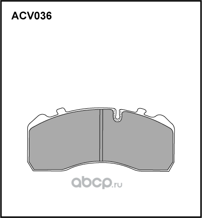 Колодки тормозные BPW дисковые (с выточкой под датчик износа, KNORR SB3745) ALLI (Allied Nippon). Артикул ACV036K