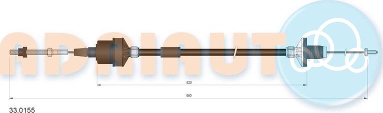 Трос сцепления Adriauto. Артикул 33.0155