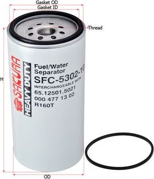 Топливный фильтр-сепаратор Sakura. Артикул SFC-5302-10