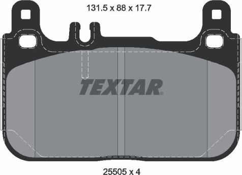Тормозные колодки Textar Q+ передние для Mercedes-Benz S-Класс VI (W222, C217) 2014-2017. Артикул 2550501