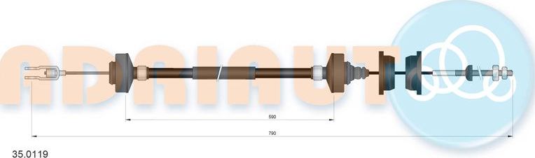 Трос сцепления Adriauto. Артикул 35.0119