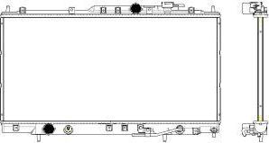 Радиатор охлаждения двигателя Sakura для Dodge Stratus II 2000-2005. Артикул 3321-1029