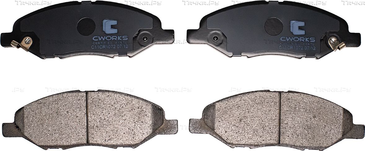 Тормозные колодки Cworks передние для Nissan Note I 2006-2012. Артикул C11CR1072