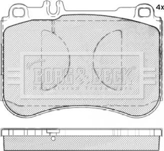 Тормозные колодки Borg & Beck. Артикул BBP2497