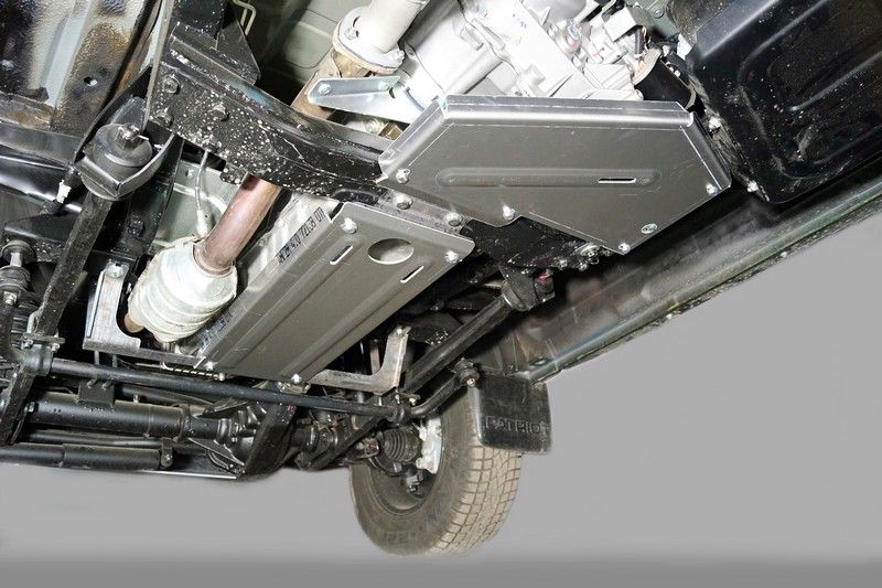 Защита алюминиевая ТСС (4 мм) для АКПП УАЗ Патриот АКПП 2021-2026. Артикул ZKTCC00489