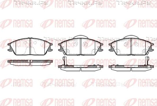 Тормозные колодки Remsa передние для Hyundai Accent I 1994-2000. Артикул 0224.22
