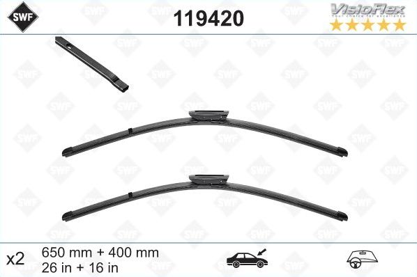 Щетка стеклоочистителя (дворник) SWF Original VisioFlex. Артикул 119420