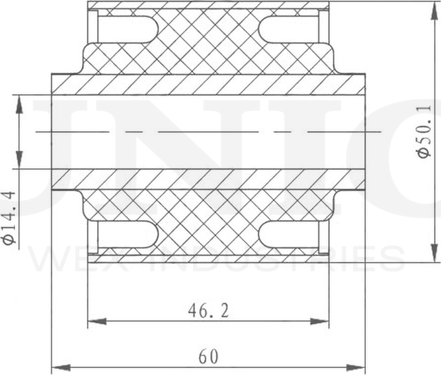 Сайлентблок реактивной тяги (Unio). Артикул RMP-20263