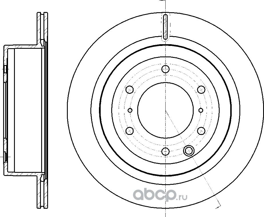 Диск тормозной вентилируемый (G-Brake). Артикул GR20771