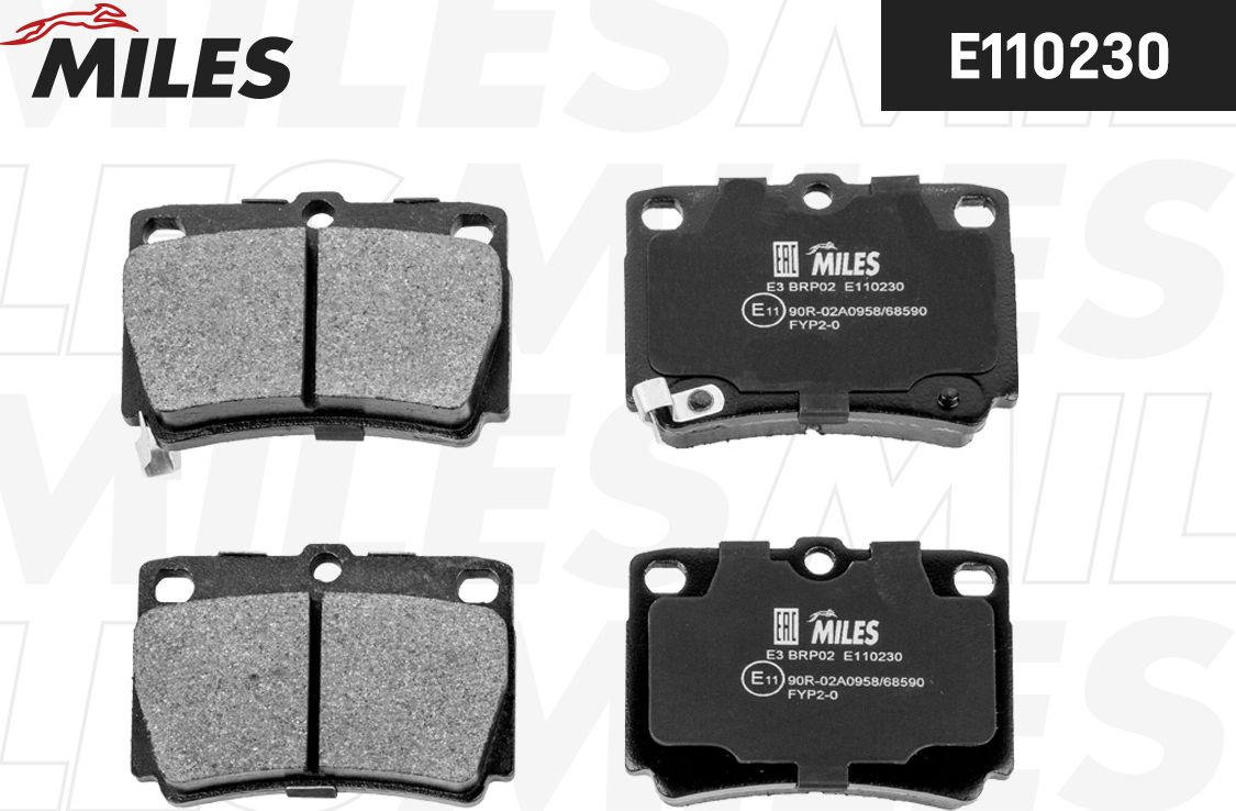 Тормозные колодки Miles (Semi-Metallic). Артикул E110230