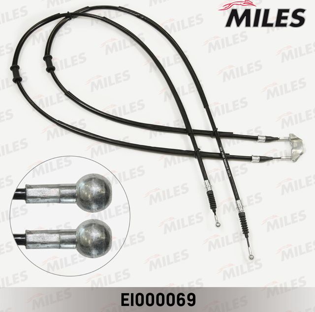 Трос ручника (тросик ручного тормоза) Miles задний для Opel Astra H 2004-2014. Артикул EI000069