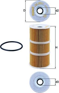 Масляный фильтр Mahle-Knecht. Артикул OX 389/1D