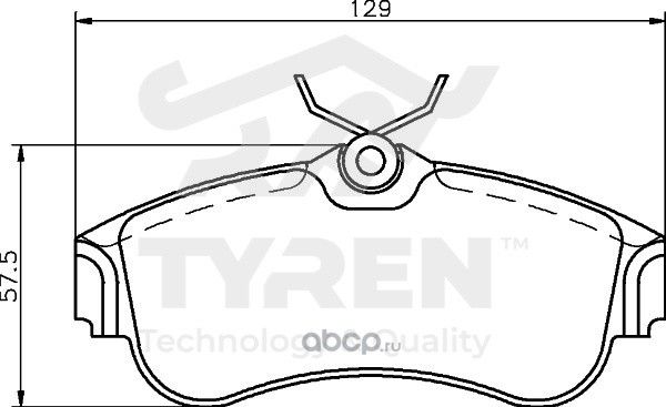 Колодки тормозные дисковые | перед | (Tyren). Артикул TYR1211851