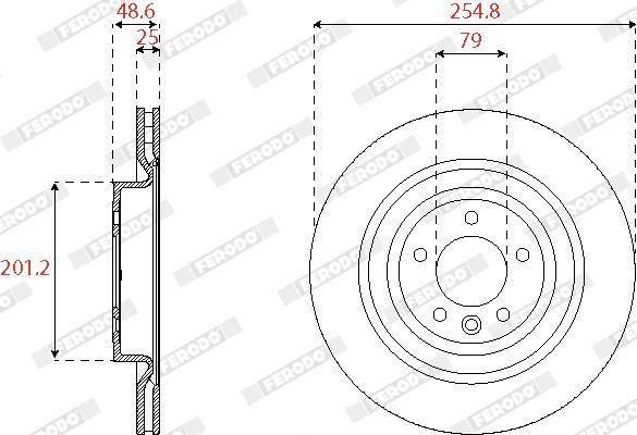 Тормозной диск Ferodo Premier. Артикул DDF2550C-1