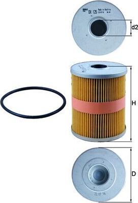 Масляный фильтр Mahle. Артикул OX 125D